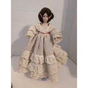 Vintage Porcelain Doll With Stand